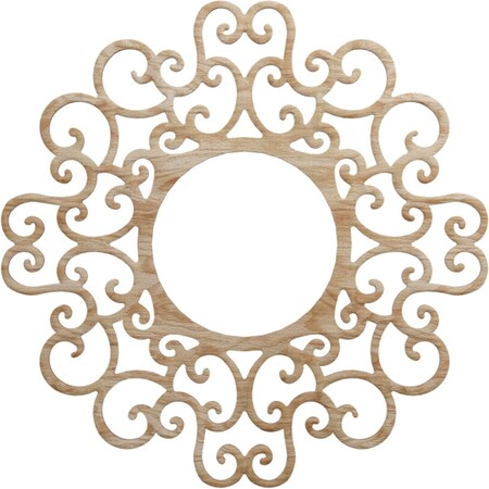 Ekena Millwork Reims Wood Fretwork Pierced Ceiling Medallion, Red Oak, 24"OD x 9 1/8"ID x 3/8"T CMWP24X24X0375RERO